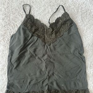 Green Lace Camisole Tank Top